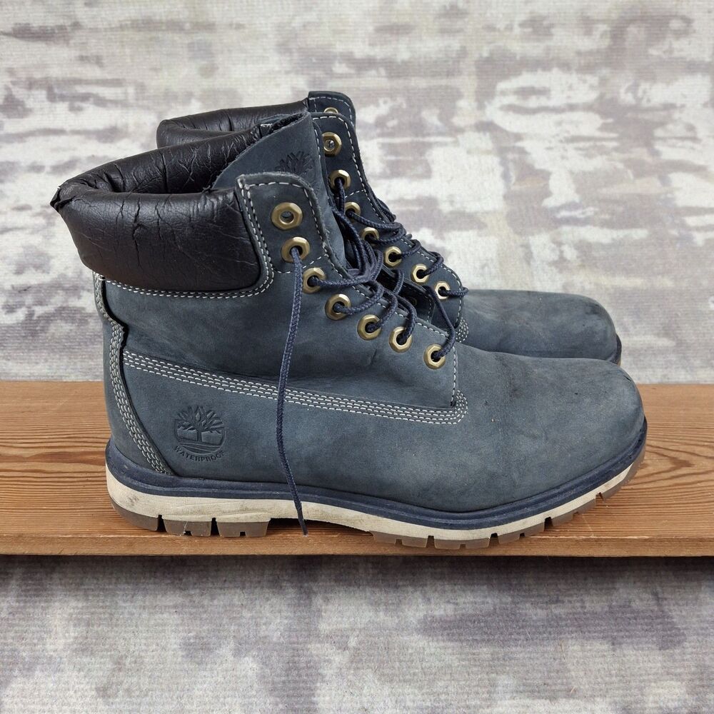 Timberland Radford 6" Waterproof Boots Navy Blue Suede Men's Size 9 W Wide A1M7O